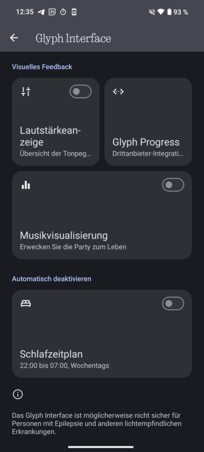 Nothing Phone 3a NothingOS Glyph 4